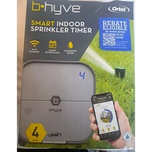 Orbit B-hyve Smart Indoor Sprinkler Timer 4 Zone WiFi Controller System NEW